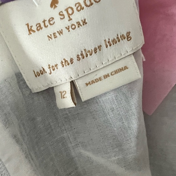 Kate Spade Linen Black & White A-Line Dress Size 12 - Picture 6 of 10